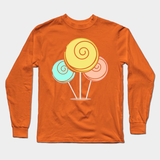 lolipop cute toon 3 colors Long Sleeve T-Shirt by dodolanlaku